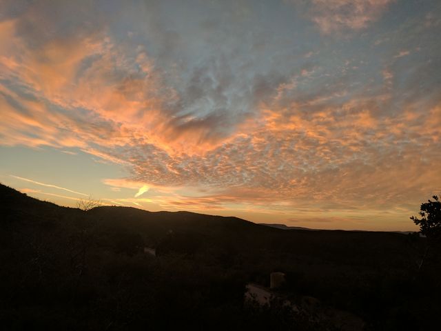 A beautiful sunset as we got to camp