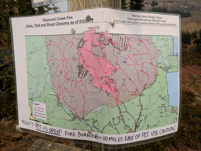 Everything east of the PCT is closed, but the PCT remains open.