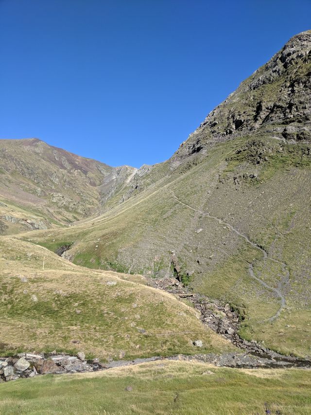 The trail climbing and climbing and climbing