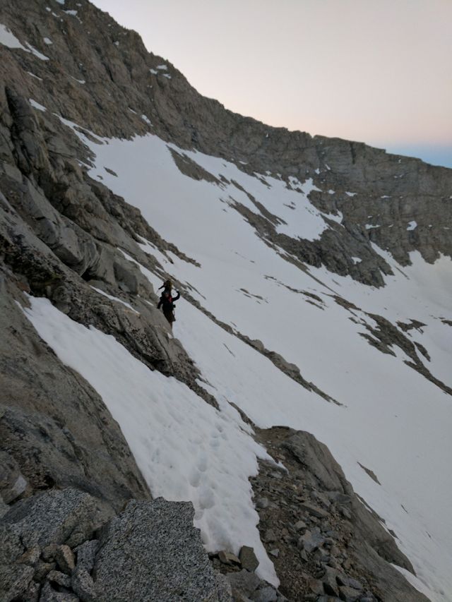 Monk and Peanut approaching the switchbacks