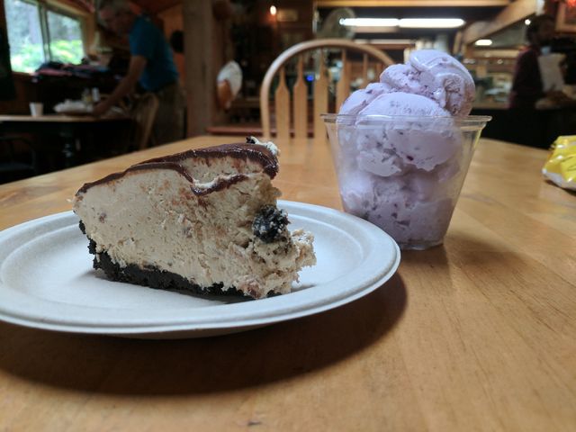 And then some peanut butter pie and huckleberry ice cream for dessert