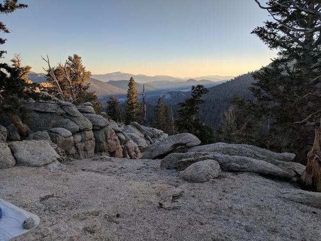 The sunset, as seen from our campsite