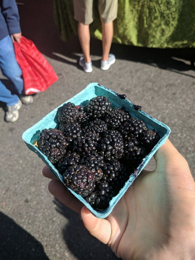 And a pint of blackberries.