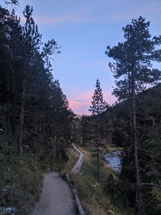 Sunset as I hiked to camp (I found a spot in about 20 minutes)