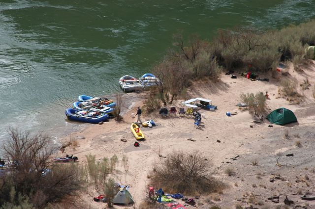 Spying down on camp from above