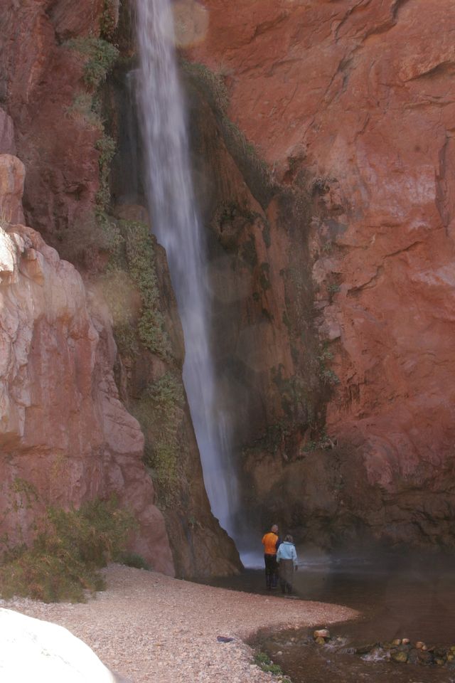 Jon and Carol look at the falls