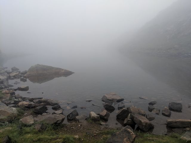 The first lake we passed, just after camp