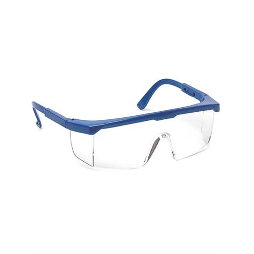 [classiques et toujours aussi performantes]

lunettes de protection. 
branches réglables et perforées pour accès cordon. 
ecran de protection monobloc avec protections latérales intégrées, en polycarbonate incolore. 
monture en polyamide coloris bleu.
epaisseur oculaire: 2.00 mm. 
poids 34 g.