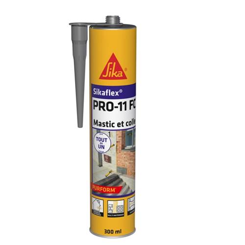 Les caractéristiques du sikaflex® pro-11 fc purform® en font le produit idéal pour les collages souples, en particulier ceux soumis aux chocs ou aux vibrations et pour le calfeutrement de joints en intérieur et en extérieur dans le bâtiment.
collages d’éléments du second œuvre : bandes de solin, tuiles en béton ou en terre cuite, bavettes sur appuis de baies (en complément de fixation-se référer à nf dtu 36.5), bandeaux en béton (en complément de fixation), couvre-joints en façade, angles métalliques pour arrêtes d’enduits, panneaux de bois décoratifs ou insonorisant en intérieur, panneaux en béton de bois (en calage uniquement).
joints : joints de préfabrication légère et de menuiserie (alu et bois), joints de sol dans les zones où le trafic peut être intense mais sans sollicitations mécaniques ni poinçonnement.
calfeutrement autour de gaines d’aération.
isolation acoustique des tuyauteries entre béton et fourreaux.
calfeutrement entre cloisons, calfeutrement de fissures.