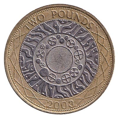  2 pounds (2 pounds) coin - back 