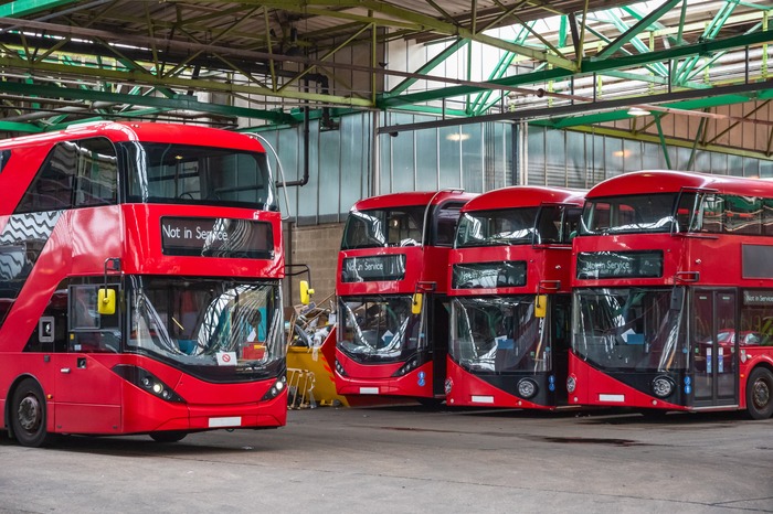 Bus Anglais Un Symbole De La Ville De Londres