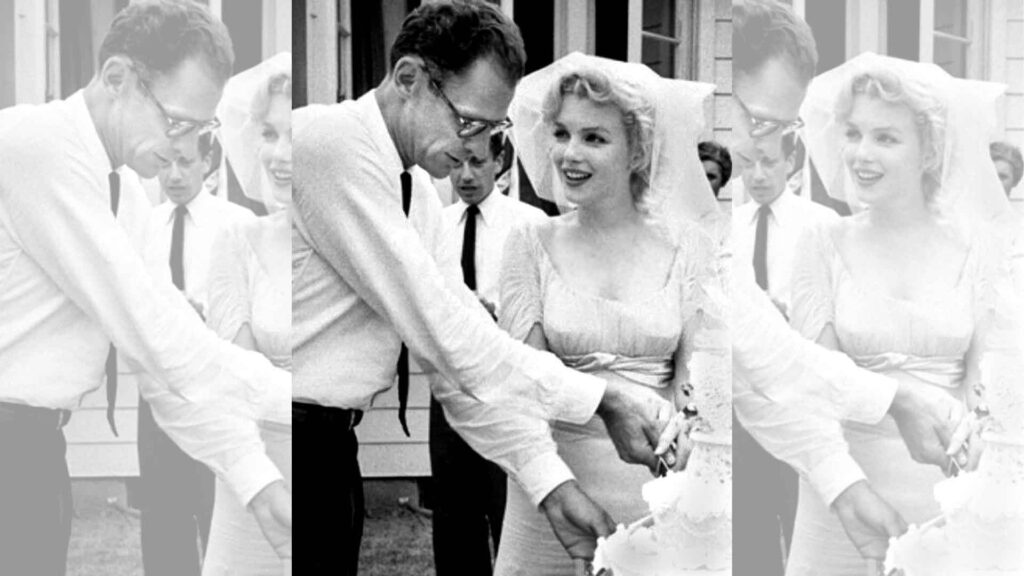 Miller and Marilyn Monroe tie the knot in Westchester County, New York, 1956