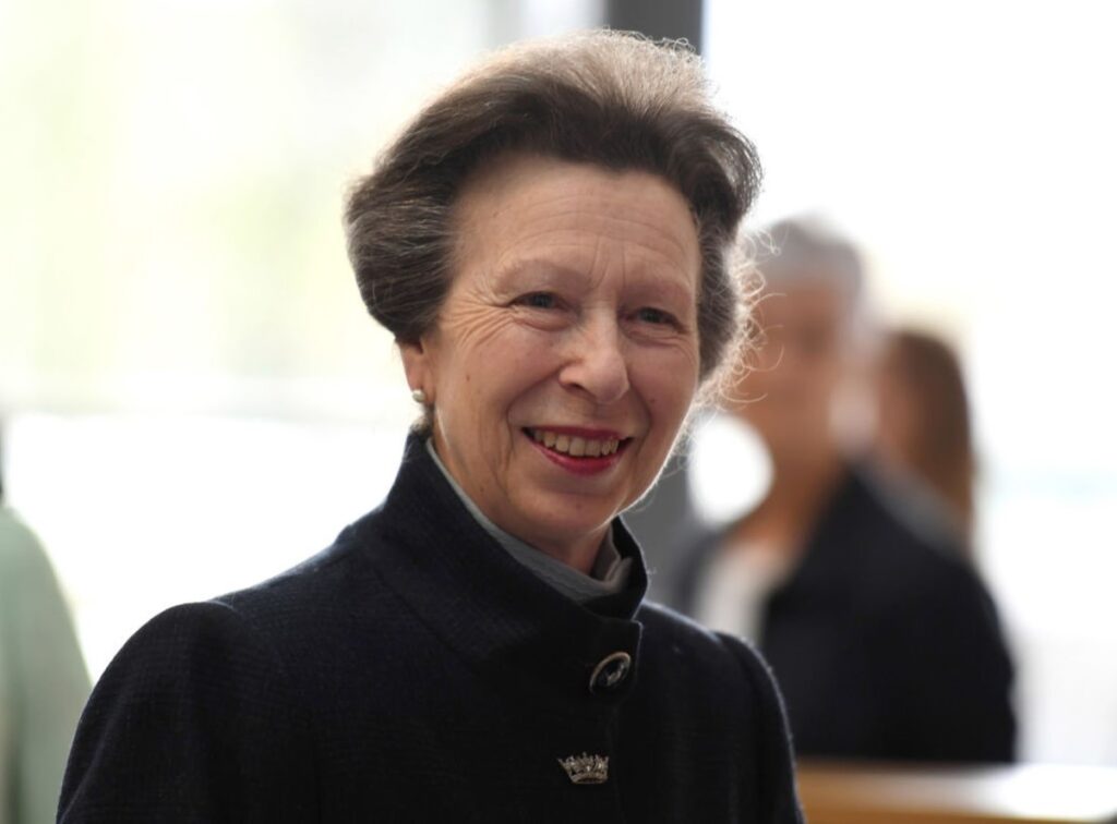 Princess Anne pictured as she attends an event at the UK Hydrographic Office in Taunton, England