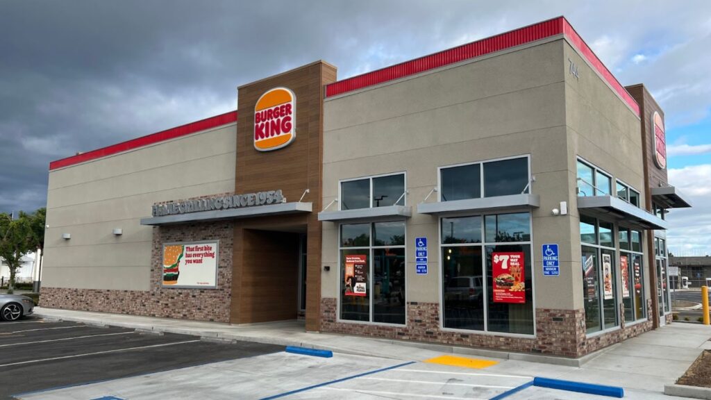 A new, modern Burger King seen in California.