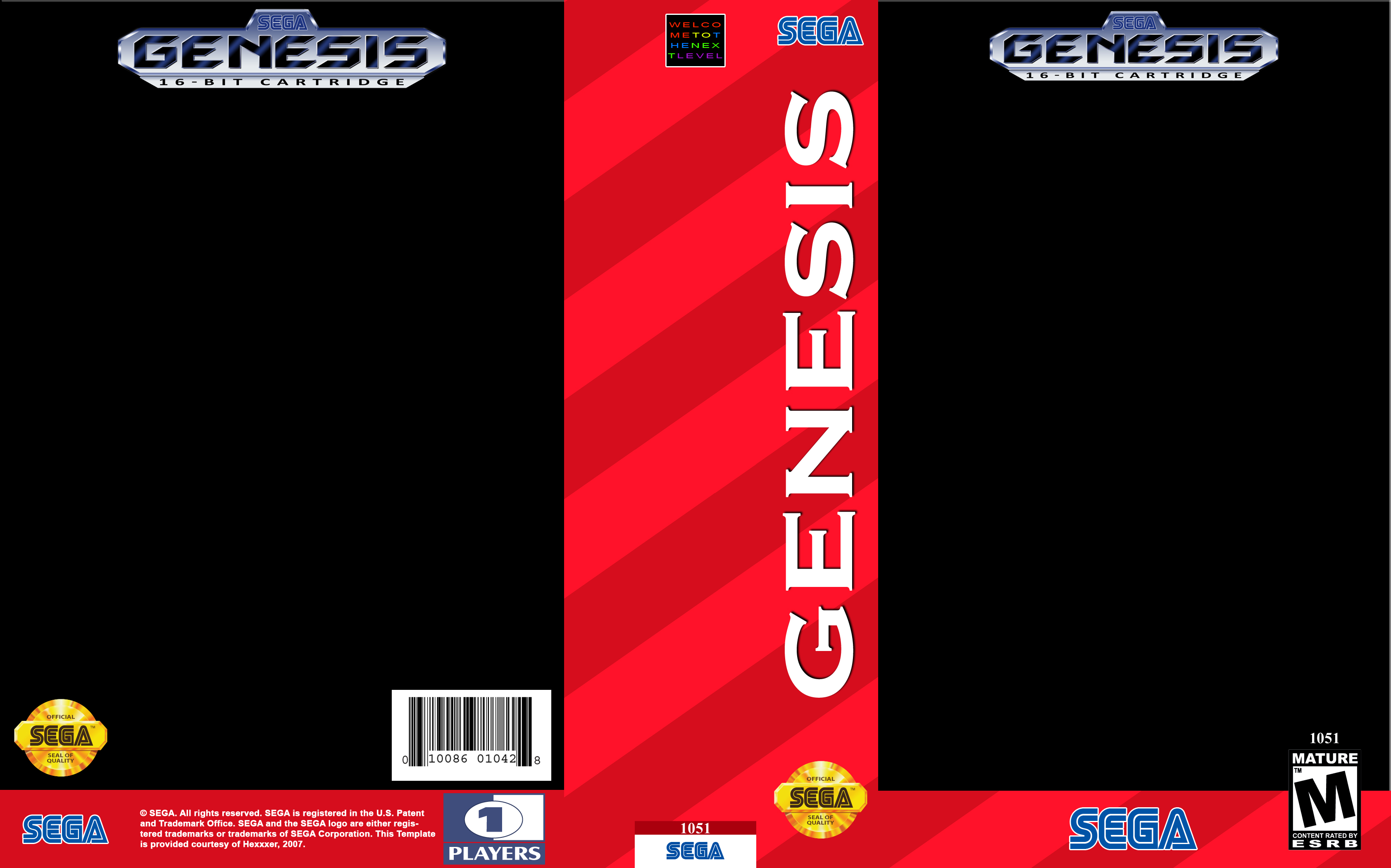Sega genesis box art template
