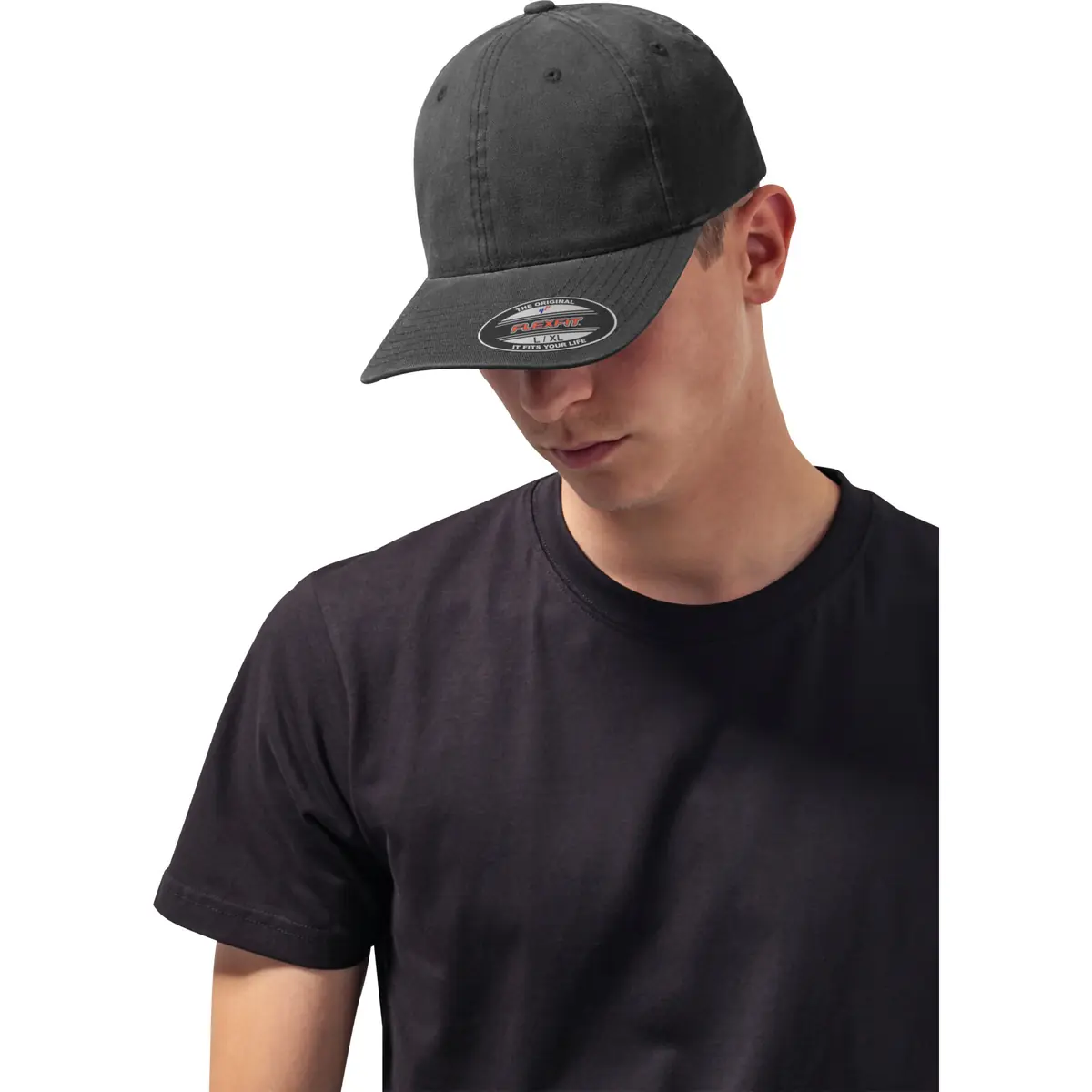 Flexfit garment washed cotton dad hat (6997) view 2