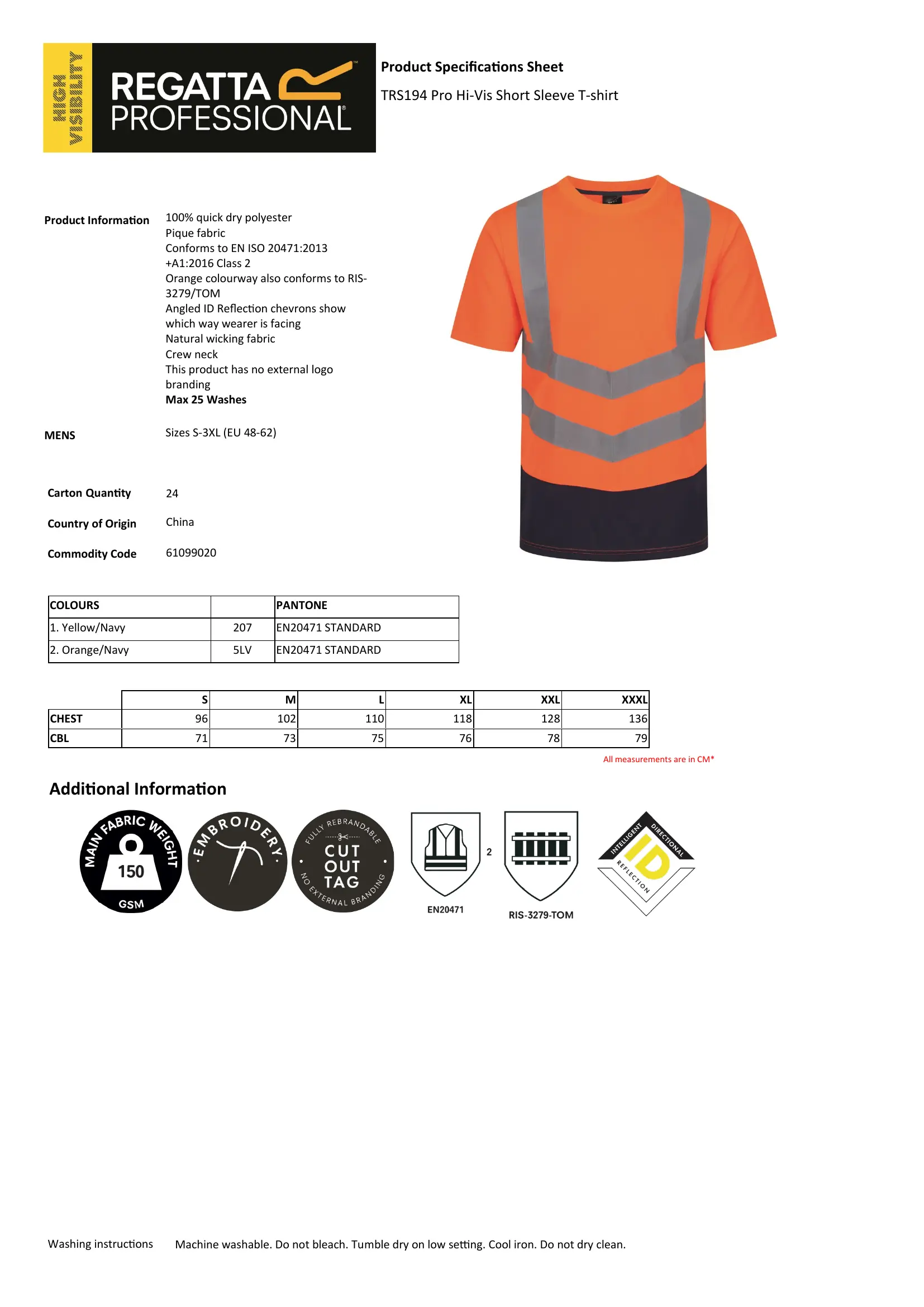 Spec Sheet for RG463
