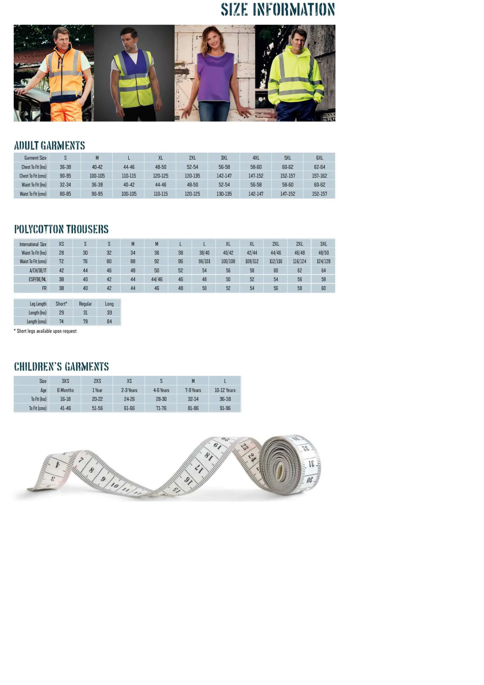 Size Guide for YK006