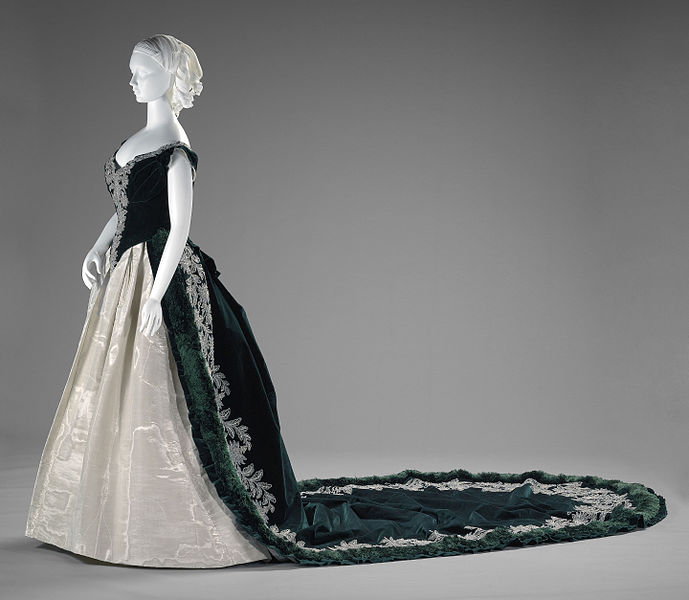 Worth evening / ball gown of Empress Eugenie of France, one of his earliest  patrons (1866-67) : r/fashionhistory