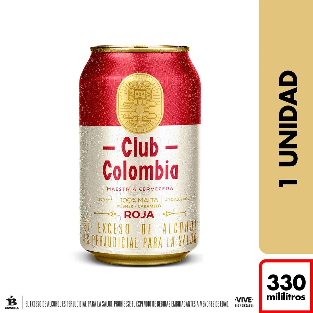 Cerveza Club Colombia Roja Lata (330 ml)