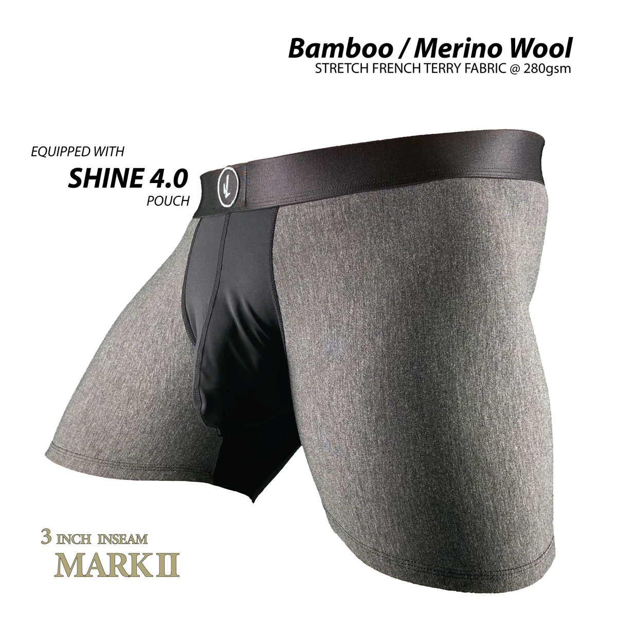 Comfort Pouch Boxer Briefs Bamboo / Merino Wool Fabric