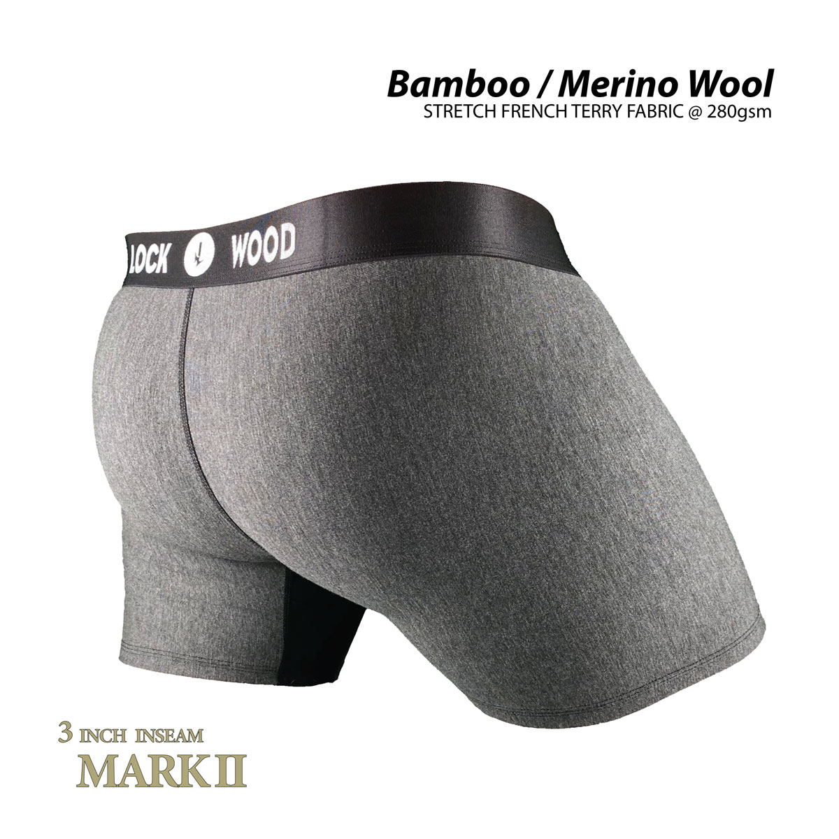 Comfort Pouch Boxer Briefs Bamboo / Merino Wool Fabric