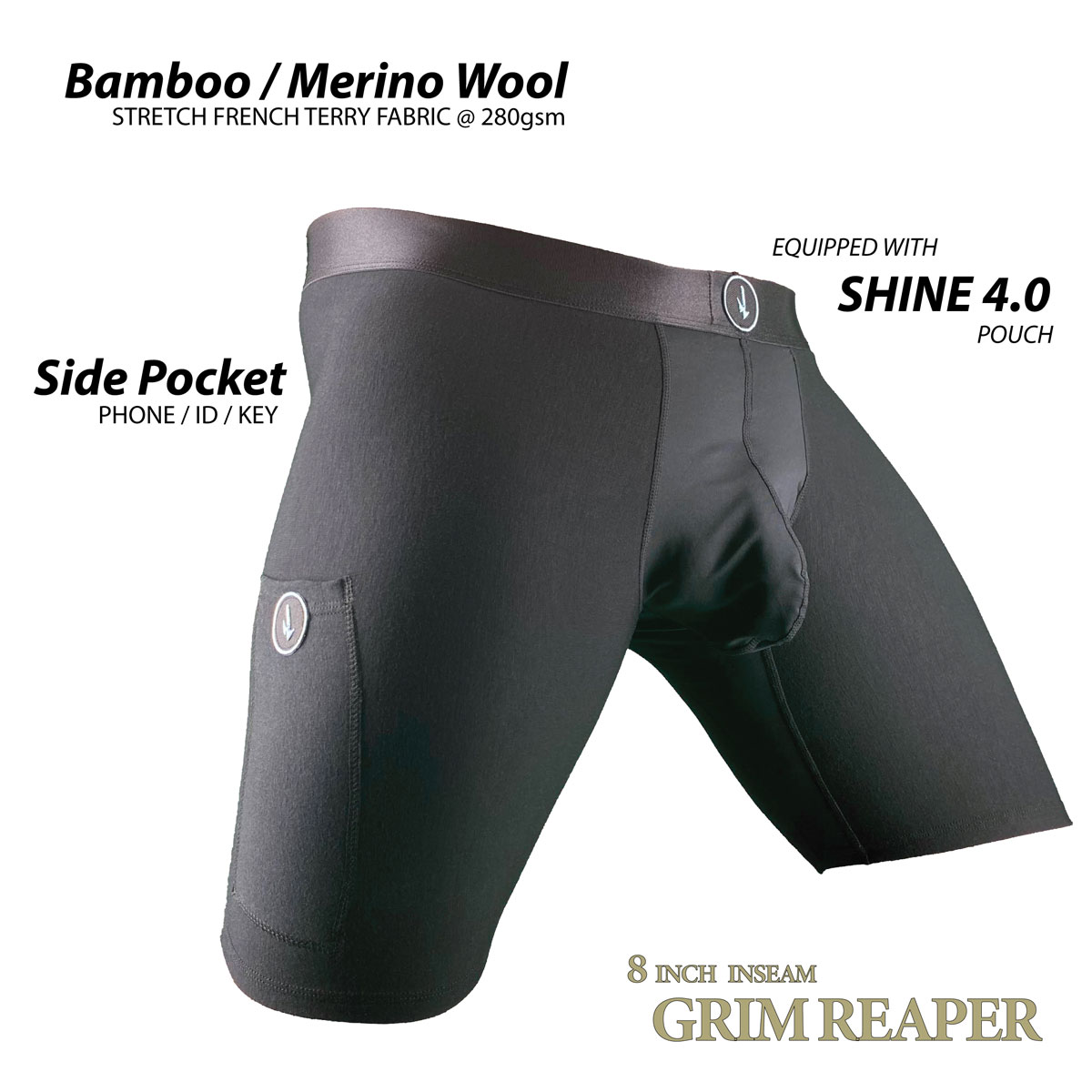Comfort Pouch Boxer Briefs Bamboo / Merino Wool Fabric