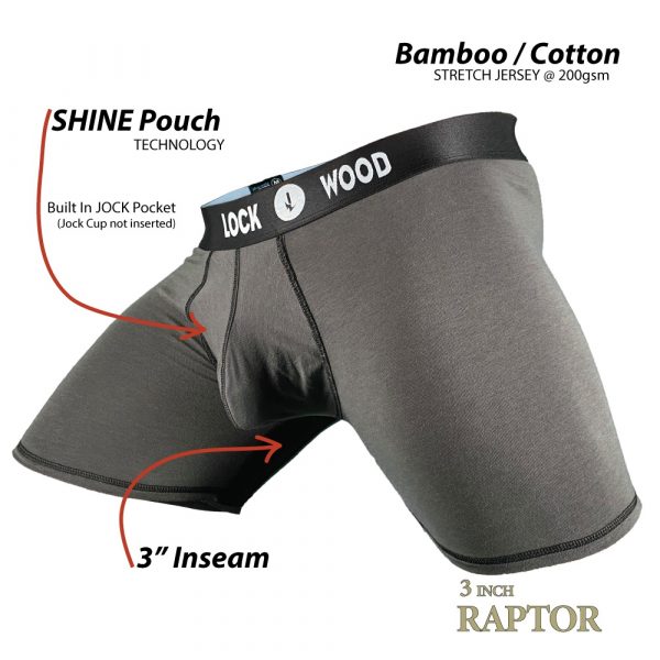 JOCK CONTACT SPORT BOXER BRIEFS (1 Pack) LOCK-WOOD