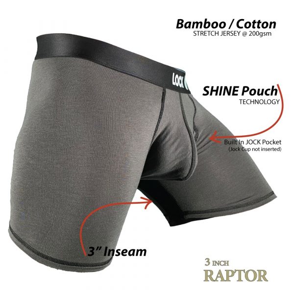 LOCK-WOOD Comfort Boxer Briefs (1 Pack Men's Underwear) with Shine