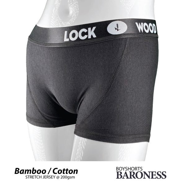 Ladies Bamboo Boy Shorts White