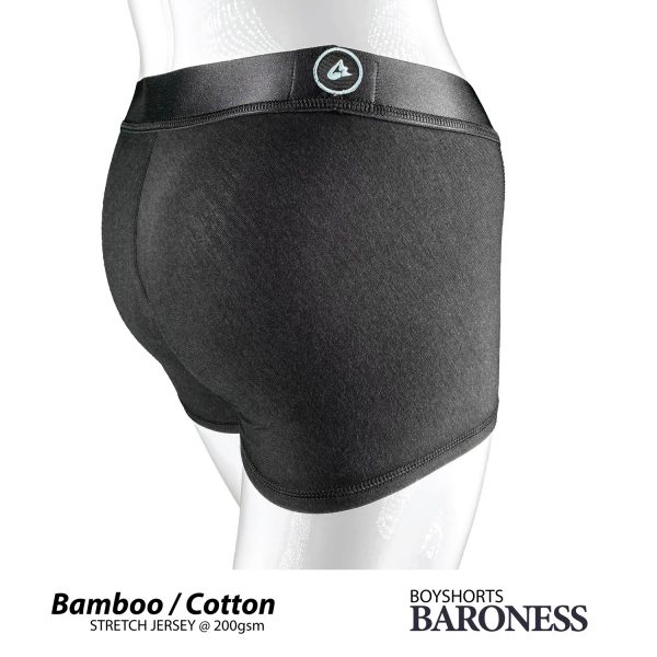 Bamboo Boyshort Brief - Black