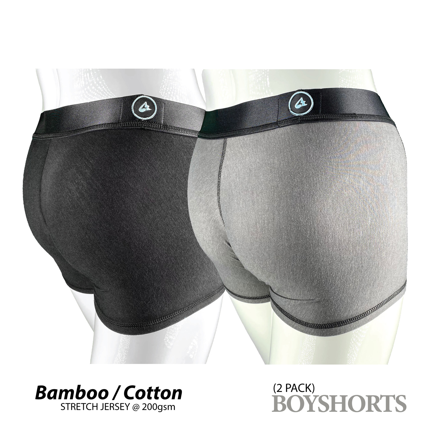 BAMBOO COOL Womens Bamboo Boxer Briefs Underwear Soft Stretch Boy Shorts  Panties for Women