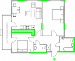2-комнатная планировка квартиры в доме по адресу Украинки Леси бульвар 7в