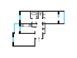 3-комнатная планировка квартиры в доме по проекту 94/5