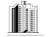 Поэтажная планировка квартир в доме по проекту 87-153.13.87