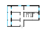 4-кімнатне планування квартири в будинку по проєкту 1-464А-53