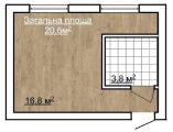 1-комнатная планировка квартиры в доме по адресу Леменевская улица 1
