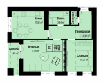 2-комнатная планировка квартиры в доме по адресу Франко Ивана улица №5