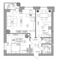2-комнатная планировка квартиры в доме по адресу Кисловодская улица 100