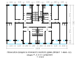 Поэтажная планировка квартир в доме по проекту 1-464А-52