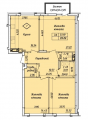 3-комнатная планировка квартиры в доме по адресу Возрождения улица 2
