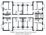 Поэтажная планировка квартир в доме по проекту арх. Каток Л. Б.