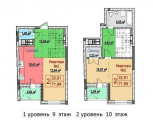 2-комнатная планировка квартиры в доме по адресу Глубочицкая улица 13 (7)