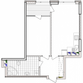 1-комнатная планировка квартиры в доме по адресу Правды проспект 13.4