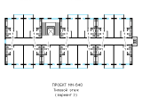 Поэтажная планировка квартир в доме по проекту ММ-640
