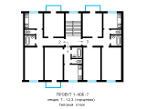 Поверхове планування квартир в будинку по проєкту 1-406-7