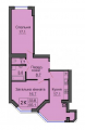 2-комнатная планировка квартиры в доме по адресу Стуса Василия улица 19