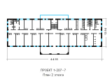 Поверхове планування квартир в будинку по проєкту 1-207-7 (гуртожиток)