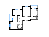 4-кімнатне планування квартири в будинку по проєкту 87-153.13.87