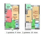 3-комнатная планировка квартиры в доме по адресу Глубочицкая улица 13 (4)